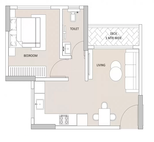 Ace Enclave Thane 1BHK Plan