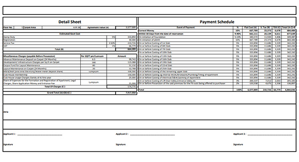 Ace Enclave Thane Costing Plan